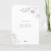 Botanische Foliage Sketch Folded Ceremony Program Bedankkaart (Achterkant)