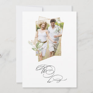 *~* Botanische FOTO AR6 RSVP + QR Huwelijk Kaart