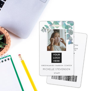 Botanische foto badge