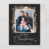 Botanische Foto Kerst Ansichtkaart Feestdagenkaart (Voorkant)