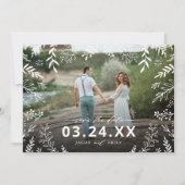 Botanische foto-overlay save-the-date save the date (Voorkant)