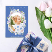 Botanische fotokaart met Floral-paasfoto