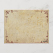 botanische Franse Floral Post Kaart (Achterkant)