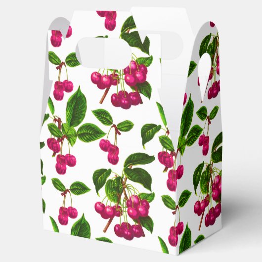  botanische Fuchsia roze kersen afdrukken Bedankdoosjes (Geopend)