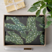 Botanische geborste Begonia bladeren Tissuepapier (Geschenk)