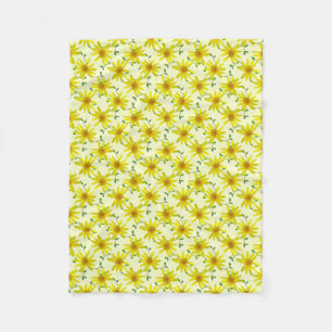 Botanische gele arnica Wilde bloem op elke kleur Fleece Deken