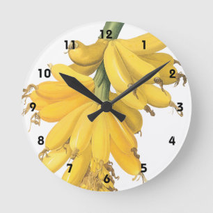 Botanische Gele Bananen Ronde Klok