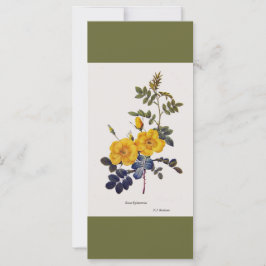  botanische gele rozenbloemen bladwijzer