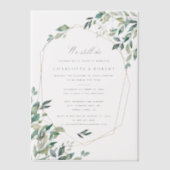 Botanische Gelofte Vernieuwing Eucalyptus Huwelijk Vellum Uitnodigingen (Voorkant)