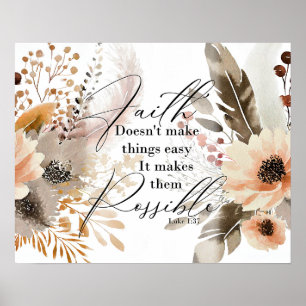 Botanische geloofsposterprint poster