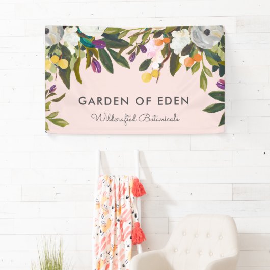 Botanische gelukzaligheid Elegante Bloemen Banner  (Insitu)