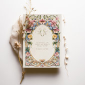 Botanische gelukzaligheid Wildbloemen Art Nouveau Kaart