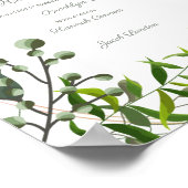 Botanische geometrisch met elastische wrijvingsont poster (Hoek)