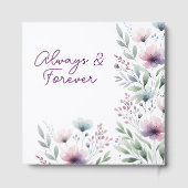  Botanische gepersonaliseerde bruiloft Gastenboek (Achterkant)