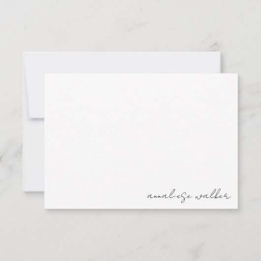 Botanische gepersonaliseerde scriptnaam Dank u Bedankkaart (Achterkant)