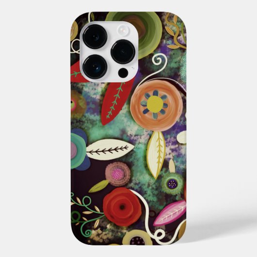 Botanische geschilderde Hoesje-Mate iPhone case (Achterkant)