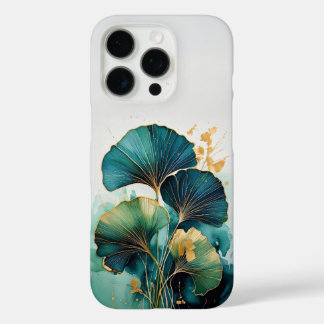 Botanische ginkgo laat diep Blauwgroen achter iPhone 16 Pro Hoesje