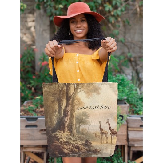  botanische giraffen, aanpasbaar draagtas