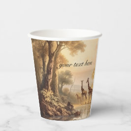  botanische giraffen, aanpasbaar papieren bekers