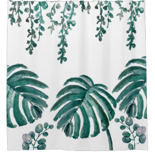 Botanische gladde gordijn met flesvormig glas