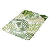 Botanische glans van Fern op wit Badmat (Gekanteld)