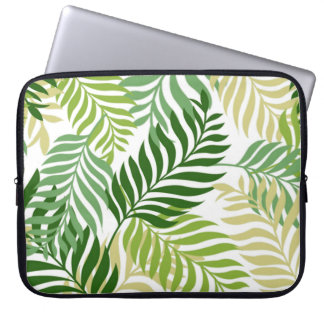Botanische glans van Fern op wit Laptop Sleeve
