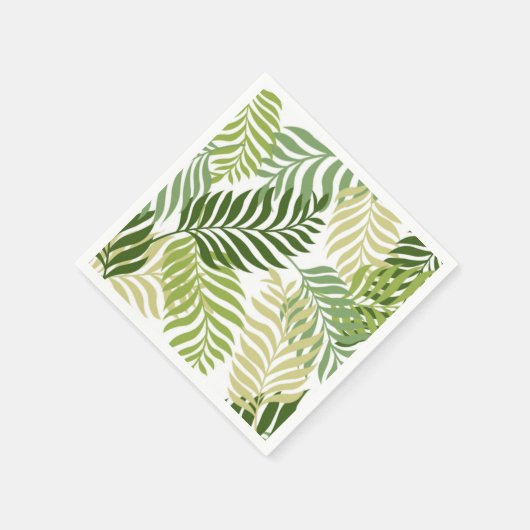 Botanische glans van Fern op wit Servetten (Hoek)