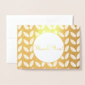 Botanische glintje bedankt folie kaarten (Voorkant met envelop)