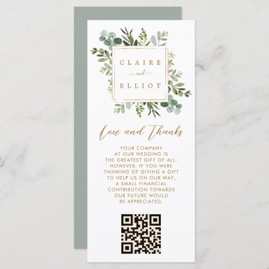 Botanische Gold Greenery die erg bedankt (Voorkant / Achterkant)