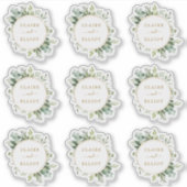 Botanische Gold Greenery Weddenschap Wissen Sticker (Voorkant)