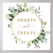 Botanische Gold Sweets & Treare Square Dessert Sig Poster (Voorkant)