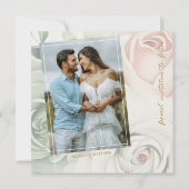 Botanische goudgroen Eucalyptusbruiloft Save The Date (Achterkant)