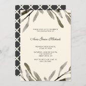 Botanische Graduation Party Uitnodiging (Voorkant / Achterkant)