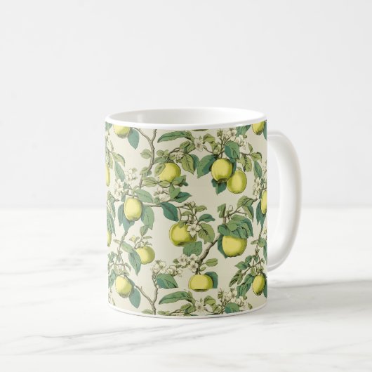Botanische Granny Smith Apple Pattern Mok (Voorkant rechts)