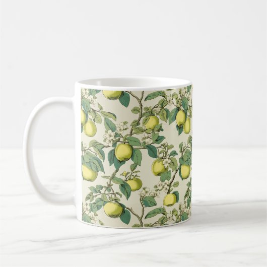 Botanische Granny Smith Apple Pattern Mok (Links)