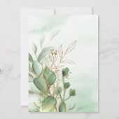 Botanische Greenery Boy Baby shower Kaart (Achterkant)