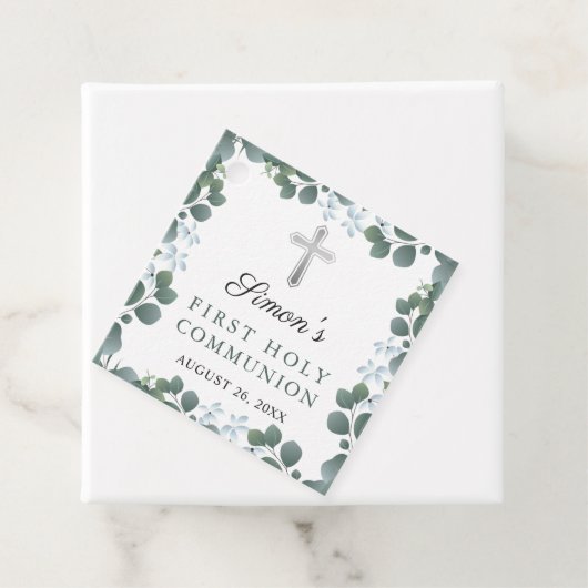 Botanische Greenery First Heilige Communie Dank u Bedankjes Labels (In situ)