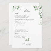 Botanische Greenery Floral Menu (Voorkant / Achterkant)