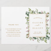 Botanische Greenery-kerstweddenschap (Voorkant)