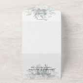 Botanische Greenery QR Code Weddenschap All In One Uitnodiging (Buitenkant)