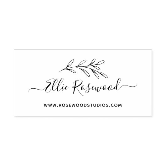 Botanische Greenery Script Creëer Uw Eigen Rubberstempel (Afrduk)