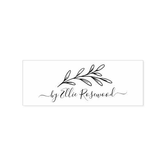 Botanische Greenery Script Creëer Uw Eigen Rubberstempel (Afrduk)