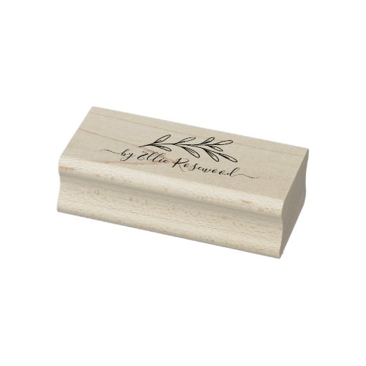 Botanische Greenery Script Creëer Uw Eigen Rubberstempel (Stempel)
