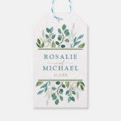 Botanische Greenery Wedding Cadeaulabel (Achterkant)