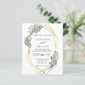 Botanische Greenery Wedding Gold Lijst Budget (Staand voorkant)
