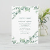 Botanische Greenery Wedding Kaart (Staand voorkant)