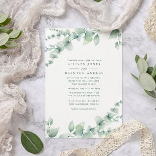 Botanische Greenery Wedding Kaart
