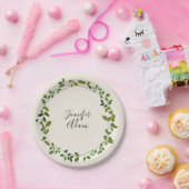 Botanische Greenery Wedding Papieren Bordje (Feest)