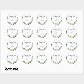 Botanische Greenery Wedding Ronde Sticker (Vel)