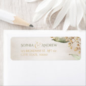 Botanische grienery  rustisch retouradres etiket (Insitu)